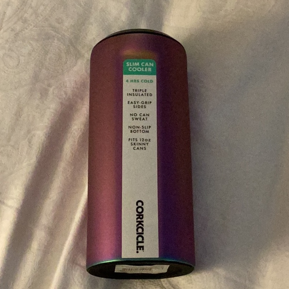 Corkcicle slim can cooler in Nebula